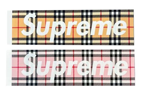 supreme Burberry sticker